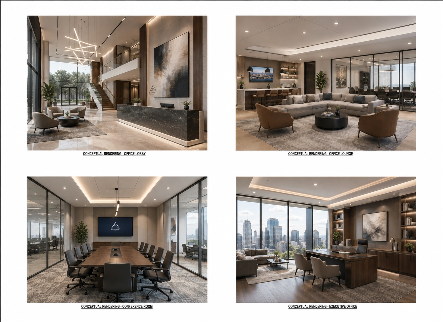 Interior Finishes: Office Interior Renderings
